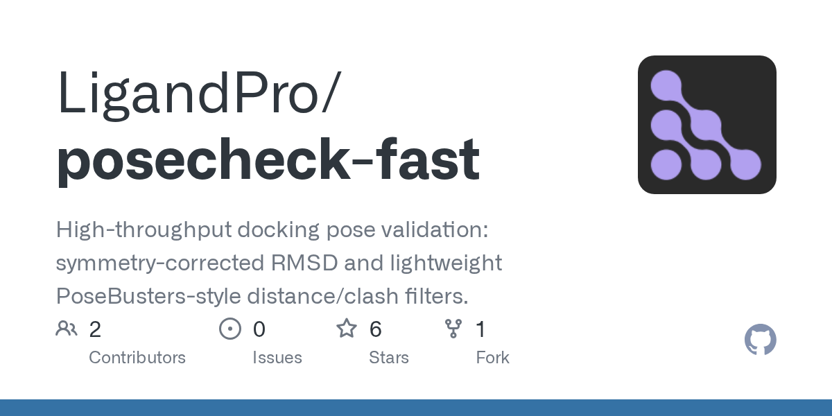 posecheck-fast pose validation toolkit